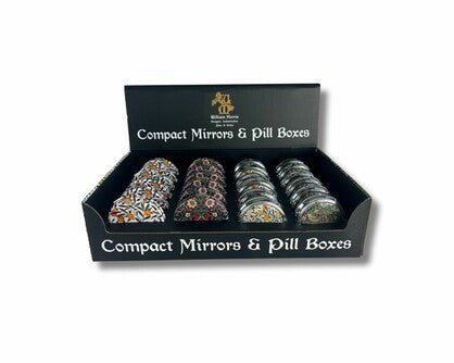 COMPACT MIRROR OR PILL BOX- WILLIAM MORRIS FRIUT & STRAWBERRY THIEF